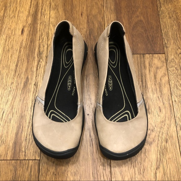 Keen size 7 leather slip on shoes flats contour arch - Picture 3 of 10